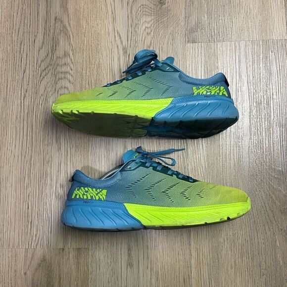 Hoka One One Mens 10.5 Blue Mach 2 Running Walking Low Top Laced Up - Picture 7 of 11